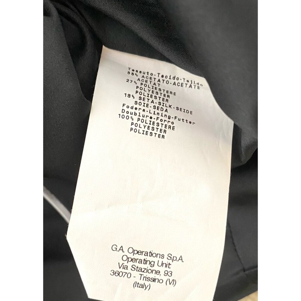 Armani Collezioni Womens Black Silver Metallic Abstract Statement Blazer Size 8 - Picture 7 of 7